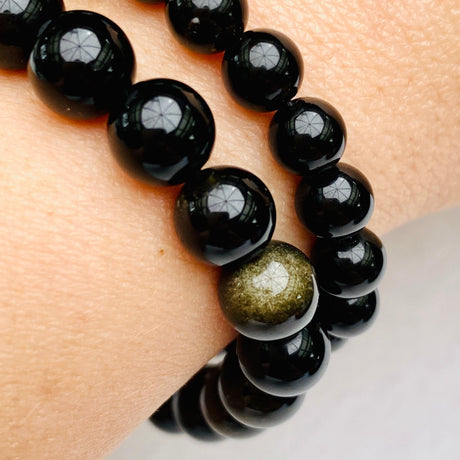 Gold sheen Obsidian bracelet - Nature's Magick