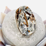 Golden Astrophyllite oval ring with beaten band s.10 KRGJ1481 - Nature's Magick