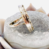 Golden Astrophyllite oval ring with split band s.10 KRGJ1480 - Nature's Magick