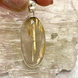 Golden Rutilated Quartz oval pendant KPGJ3242 - Nature's Magick