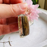 Golden Sapphire rectangular pendant KPGJ2963 - Nature's Magick