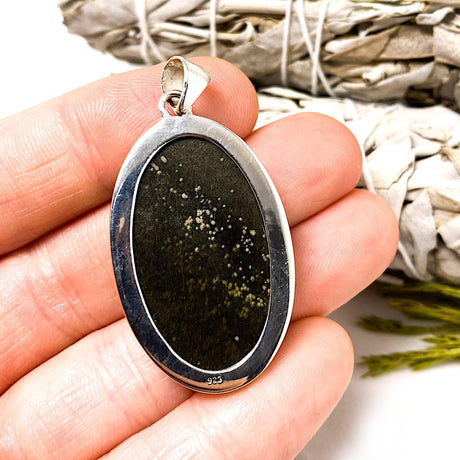 Goldsheen obsidian oval pendant KPGJ2250 - Nature's Magick