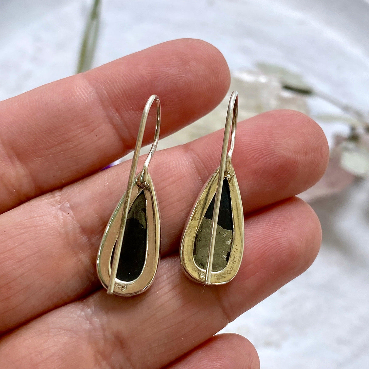 Healers Gold fixed hook teardrop earrings KEGJ943 - Nature's Magick