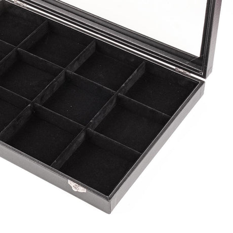 Jewellery display box with glass lid - 12 Large pendants or bracelets - Nature's Magick