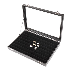 Jewellery display box with glass lid - Rings - Nature's Magick