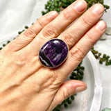 Kammererite oval cabochon ring s.10 KRGJ2387 - Nature's Magick