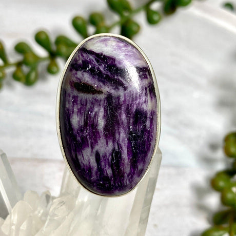 Kammererite oval cabochon ring s.7 KRGJ2389 - Nature's Magick