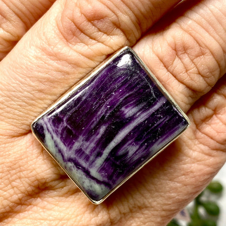 Kammererite rectangle cabochon ring s.8 KRGJ2391 - Nature's Magick