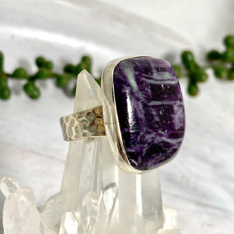 Kammererite square cabochon ring s.12 KRGJ2393 - Nature's Magick