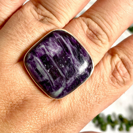 Kammererite square cabochon ring s.12 KRGJ2393 - Nature's Magick