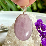 Kunzite oval pendant KPGJ3224 - Nature's Magick