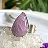 Kunzite teardrop ring s.12 KRGJ2544 - Nature's Magick