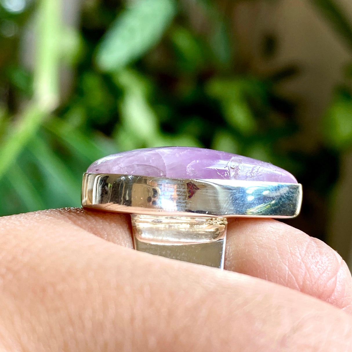 Kunzite teardrop ring s.12 KRGJ2544 - Nature's Magick