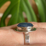 Kyanite round cabochon ring s.8 KRGJ230 - Nature's Magick