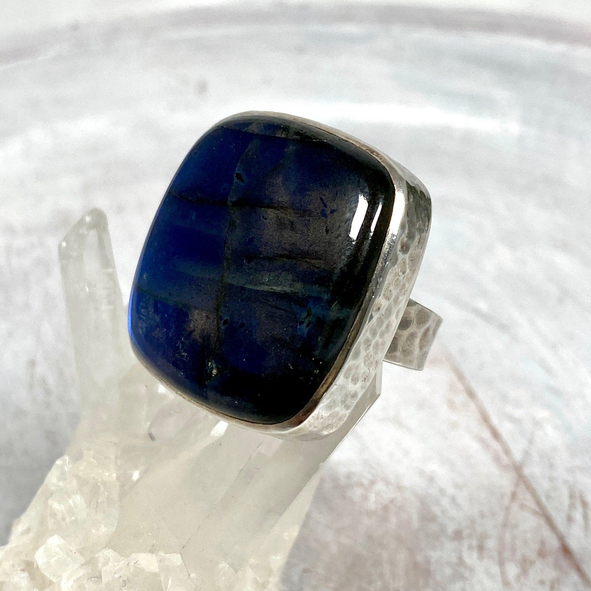 Labradorite blue square ring s.10.75 KRGJ982 - Nature's Magick
