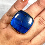 Labradorite blue square ring s.10.75 KRGJ982 - Nature's Magick