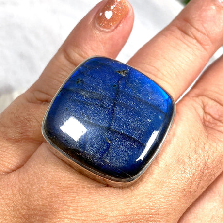 Labradorite blue square ring s.10.75 KRGJ982 - Nature's Magick