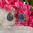 Labradorite decorative faceted teardrop stud earrings KEGJ1071 - Nature's Magick