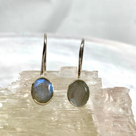 Labradorite faceted oval earrings KEGJ878 - Nature's Magick