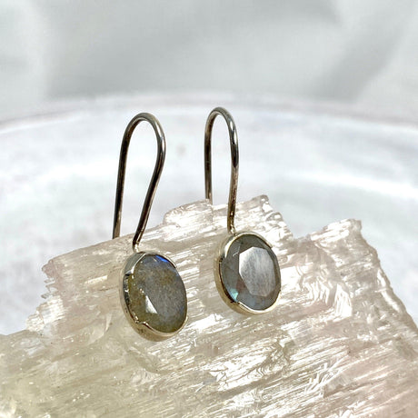 Labradorite faceted oval earrings KEGJ878 - Nature's Magick