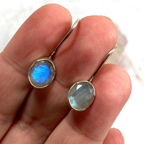 Labradorite faceted oval earrings KEGJ878 - Nature's Magick