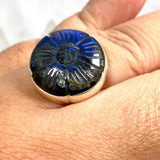 Labradorite Flower Cabochon Ring with split band KRGJ3735 - Nature's Magick