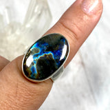 Labradorite oval cabochon ring s.8 KRGJ2748 - Nature's Magick