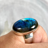 Labradorite oval cabochon ring s.9 KRGJ2751 - Nature's Magick