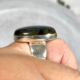 Labradorite oval cabochon ring s.9 KRGJ2751 - Nature's Magick