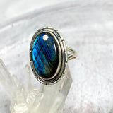 Labradorite oval filigree ring s.8 KRGJ2746 - Nature's Magick