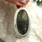 Labradorite oval pendant KPGJ3501 - Nature's Magick