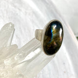 Labradorite oval ring s.7 PRGJ279 - Nature's Magick