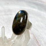 Labradorite oval ring s.7 PRGJ279 - Nature's Magick