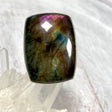 Labradorite rectangular cabochon beaten band ring s.10 KRGJ2743 - Nature's Magick