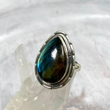 Labradorite teardrop filigree ring s.6 KRGJ2744 - Nature's Magick