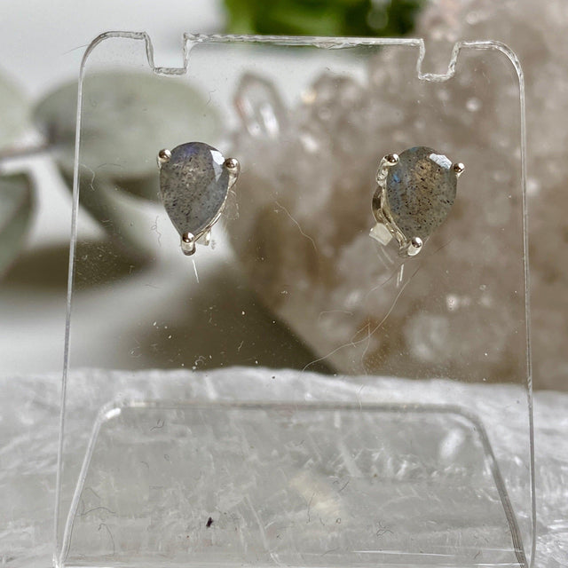 Labradorite teardrop stud earrings KEGJ1039 - Nature's Magick