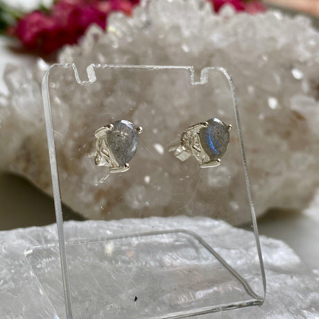 Labradorite teardrop stud earrings KEGJ1039 - Nature's Magick
