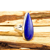 Lapis Lazuli from Chile Teardrop Cabochon Ring with Split Band Size 7 KRGJ1434 - Nature's Magick