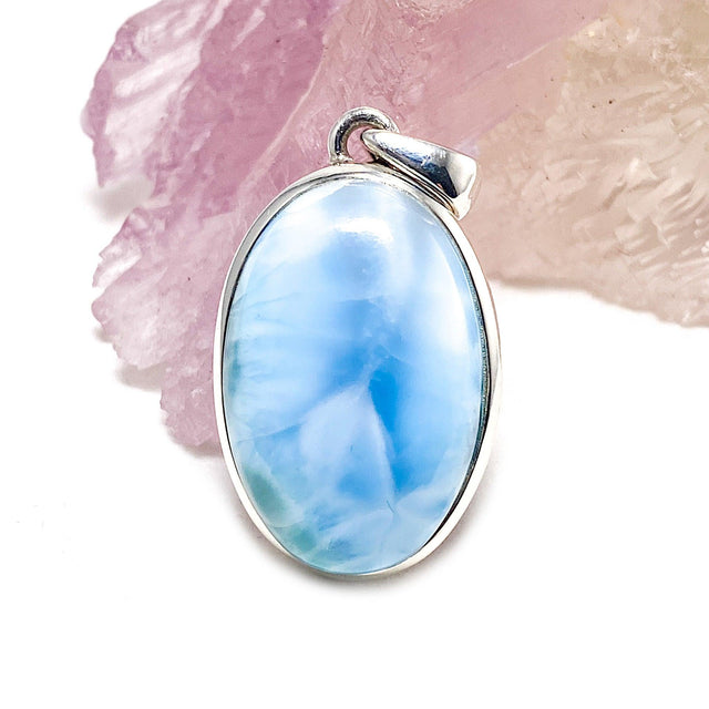 Larimar oval pendant PPGJ356 - Nature's Magick