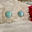 Larimar round studs KEGJ1003 - Nature's Magick