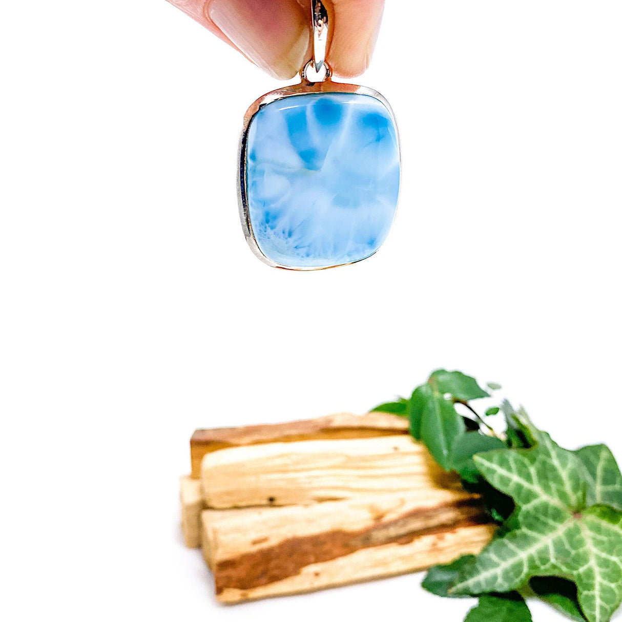 Larimar Square cabochon pendant KPGJ1806 - Nature's Magick