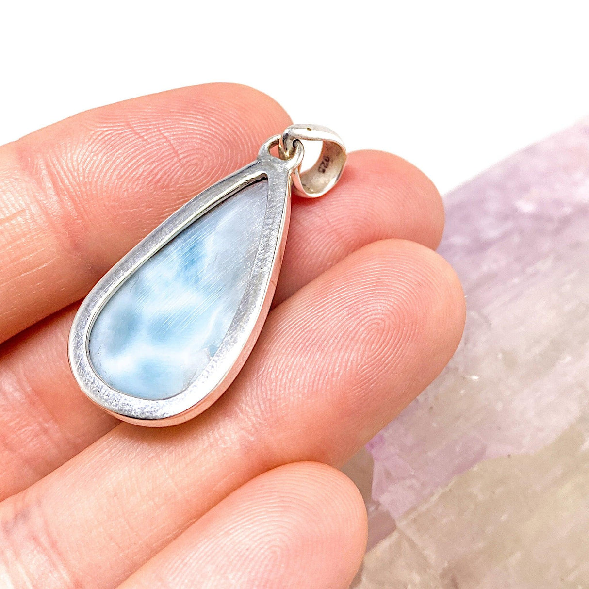 Larimar teardrop pendant PPGJ352 - Nature's Magick