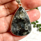 Larvikite teardrop pendant KPGJ3415 - Nature's Magick