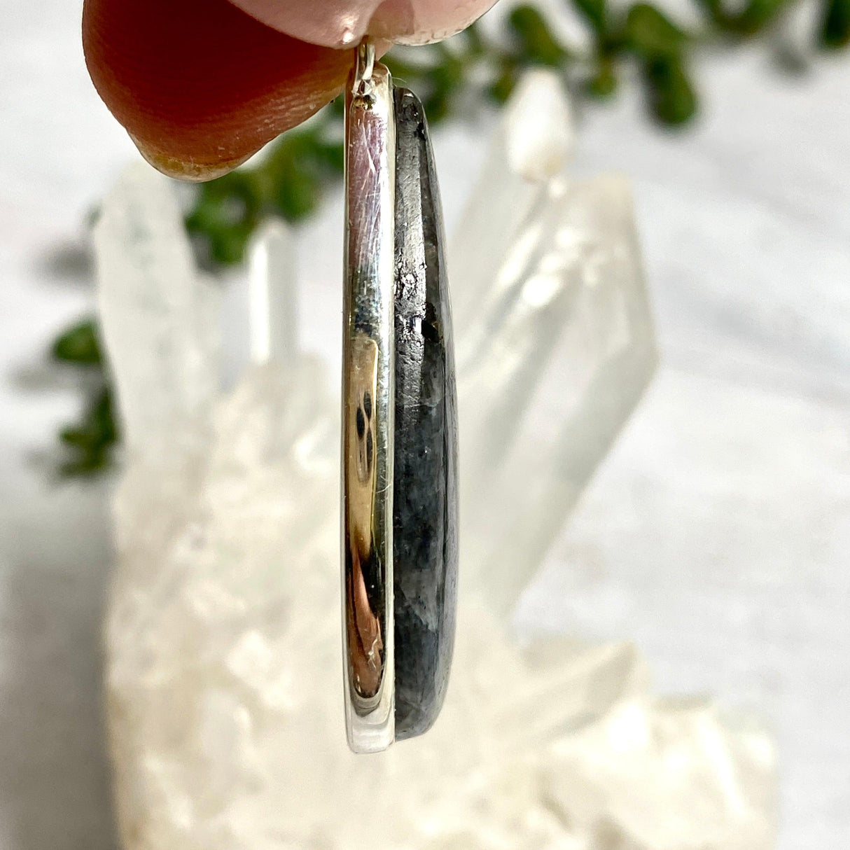 Larvikite teardrop pendant KPGJ3415 - Nature's Magick