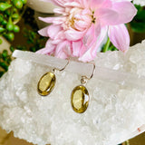 Lemon Quartz faceted oval earrings KEGJ809 - Nature's Magick