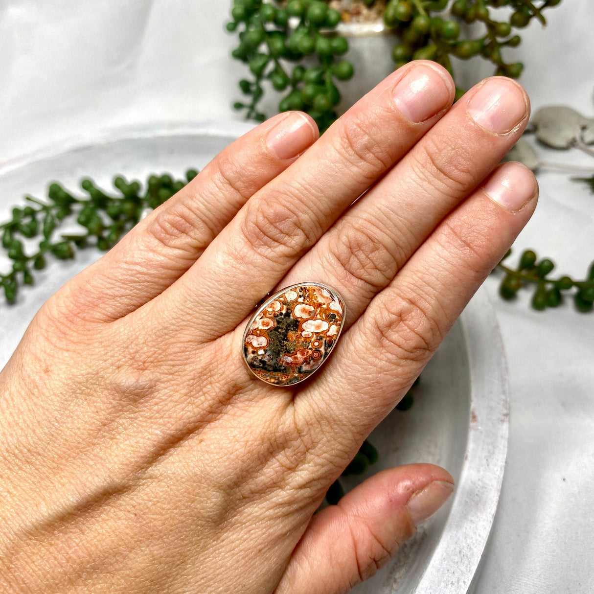 Leopard Jasper ring s.7 KRGJ2346 - Nature's Magick