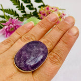 Lepidolite large oval ring s.11 KRGJ1514 - Nature's Magick