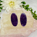 Lepidolite oval earrings KEGJ948 - Nature's Magick