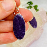 Lepidolite oval earrings KEGJ948 - Nature's Magick