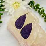 Lepidolite teardrop earrings KEGJ947 - Nature's Magick